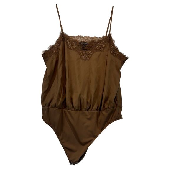 Express Tops - Express‎ Women's Tank Bodysuit Size XL Thin Adjustable Straps Thong Snap Closure